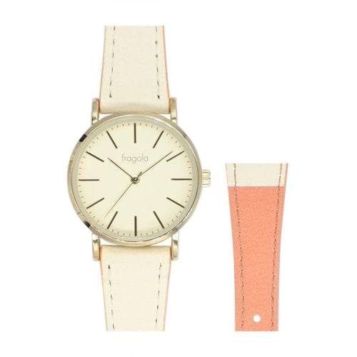 Fragola Two-Tone Band Watch N02122S-1 IV/OR Women's Ivory