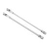 2PCS RC Crawler Driveshafts Stainless Steel Cutting Length Universal RC Joint Drive Shafts for 1 10 LCG Silver