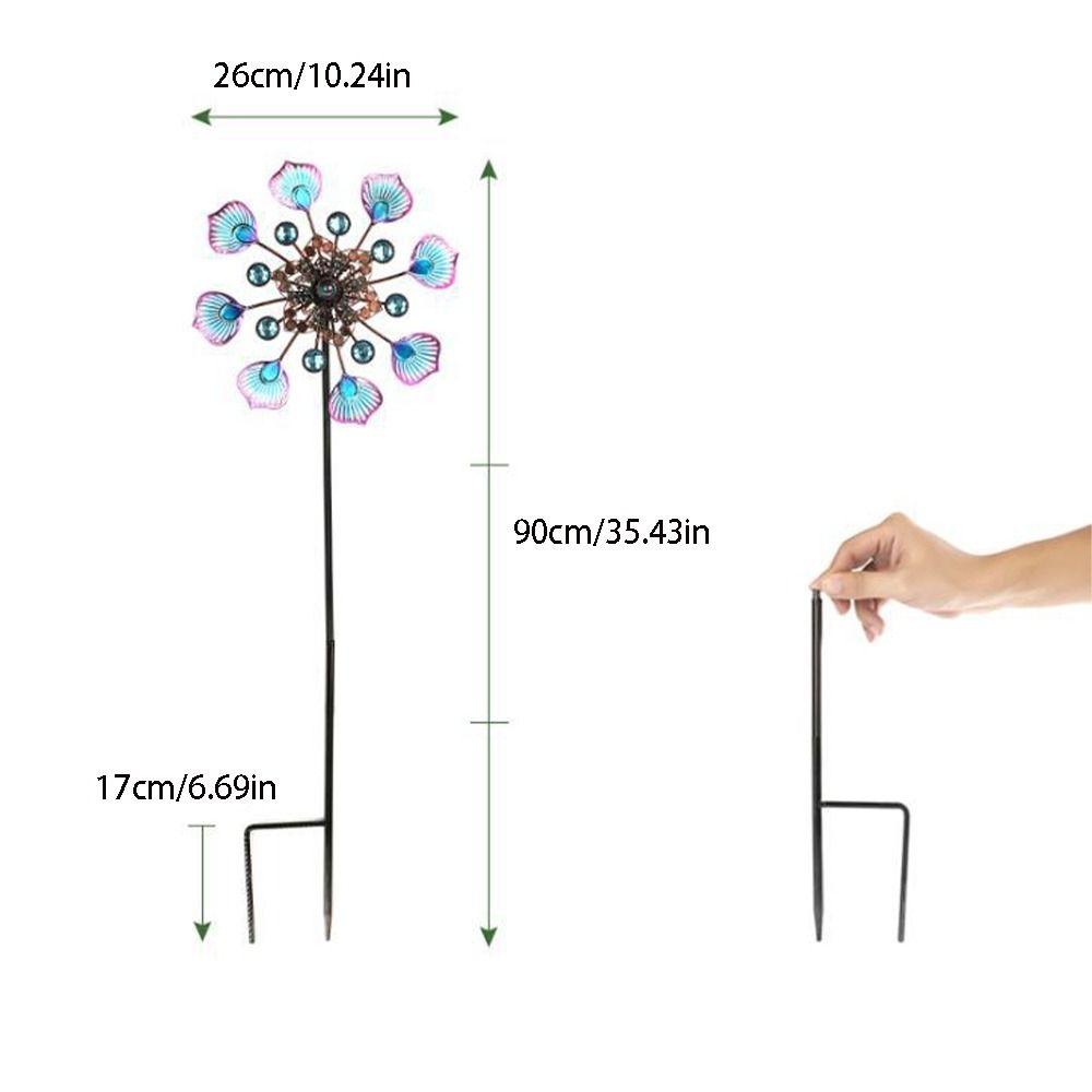 Ветряк из кованого железа, съемный металлический ветряк, садовый декоративный колышек, садовая заглушка, газон
