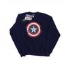 Womens/Ladies Captain America Civil War Distressed Shield Sweatshirt