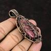 Tree Of Life Rhodonite Pendant Gemstone Pendant Copper Wire Wrapped Pendant Designer Jewelry Handmade Pendant Rhodonite Jewelry Gift For Her