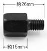 Motorcycle Mirror Screw Adapter Black 10mm Positive Screws 2pcs