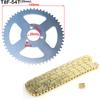 Motorcycle T8F 54T Tooth 26/29/35/54MM Rear Sprocket With 136L Chains Kit For 47cc 49cc Pocket Bike Moped Mini Moto ATV Quad