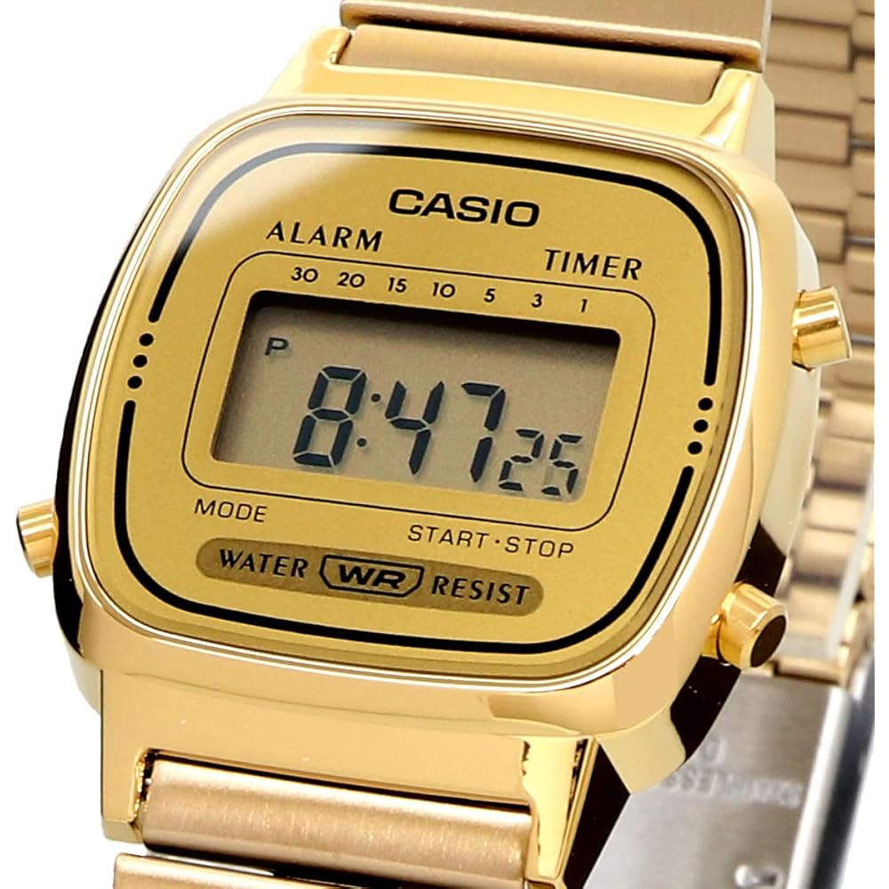 Casio LA670WGA-9 Женские цифровые часы Золотые Новый дизайн Зарубежная модель