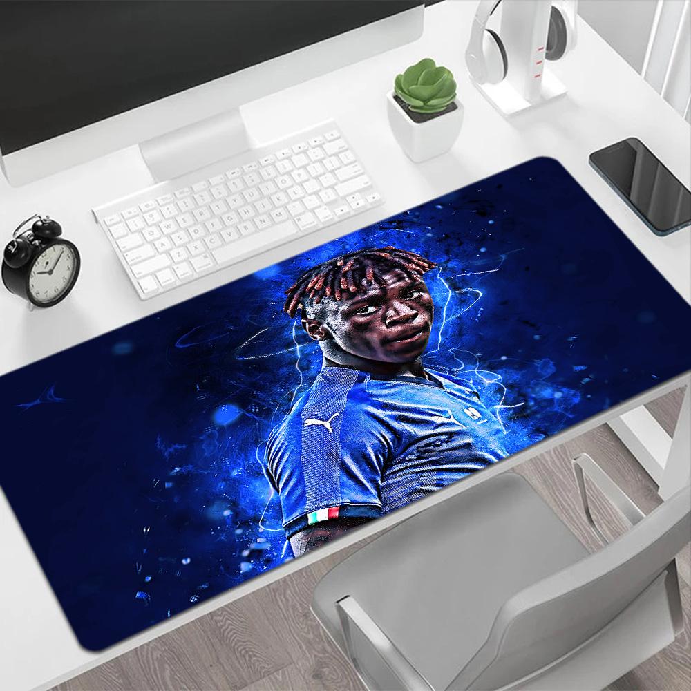 Blue Energy Football Player Gaming Mouse Pad Gamer Mousepad Study Desk Mat Non-Slip Rubber Base Perfect Gift for Gamers