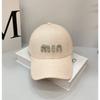 New alphabet rhinestone simple hard top baseball cap trendy versatile elegant fashion show face small cap