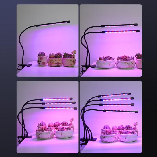 Full Spectrum Plant Grow Light with Clip Dimmable Plug-Play High Brightness Waterproof LED Plant Light Flower Grow Lamp