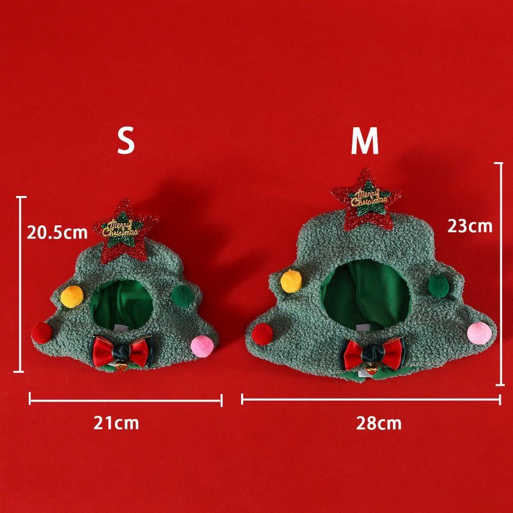 Christmas Tree Cat Hat Santa Claus Cat Cap Cute Dog Christmas Headgear Party Supplies