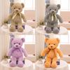 35cm Bear Teddy With Colored Bow Tie Plush Toy Stuffed Animal Doll Kids Gifts