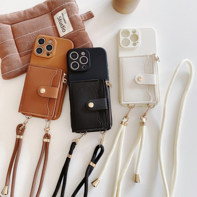 Чехол-кошелек со шнурком для OPPO Realme 14 Pro Plus 13 12 C61 C63 C65 C67 Reno 15 Слоты для карт Crossbody Шнурок PU Кожа TPU Чехол