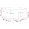 Coffee Table Black Oak Look 57 x 57 x 30 cm Engineered Wood