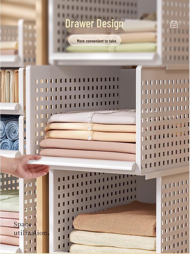 Wardrobe Partition Board: Adjustable Drawer-Style Clothes Organizer for Bedroom Storage