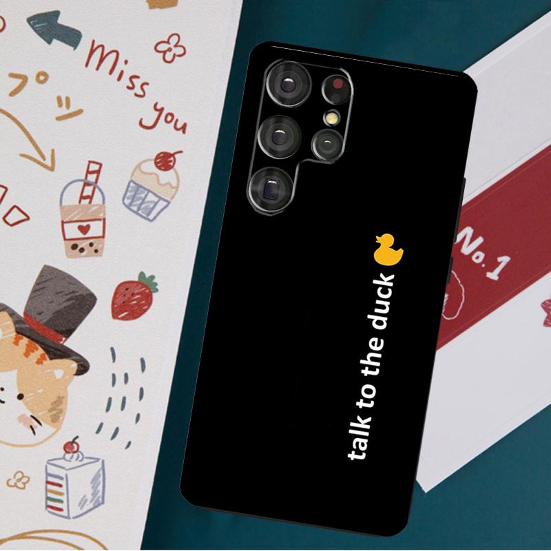Yellow Duck Case For Samsung Galaxy S23 S22 Ultra S21 S20 FE S9 S10 S22 Plus Note 20 Note 10 Plus Cover