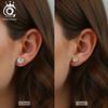 ORSA JEWELS Серьги-гвоздики из стерлингового серебра 925 пробы с муассанитом цвета D VVS Элегантные и вневременные украшения для женщин MOE11