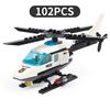 Police Helicopter Creative Building Blocks Series Bricks Toys Gift