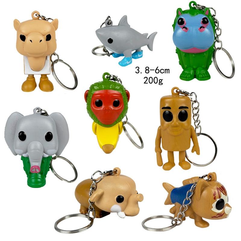 Набор 3D фигурок аниме Tung Tung Sahur, Креативная фигурка монстра-гибрида, Игрушка, Модель, Декор, Подарок для детей, ПВХ, Миниатюрная статуэтка, Коллекционная