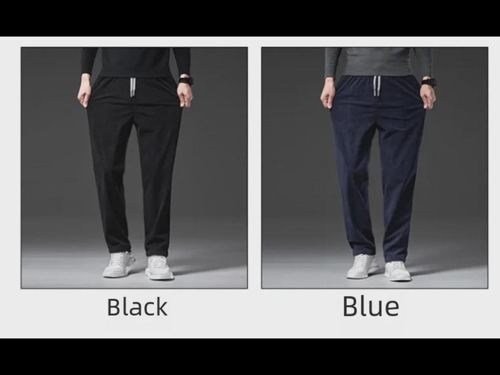 Мужские повседневные прямые брюки из вельвета-стрейча на весну/осень 2023 года, свободный крой, большой размер.