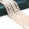 1 нить, белые искусственные жемчужные бусины, круглые бусины-разделители ручной работы, 9-10 мм, для самостоятельного изготовления ожерелий, браслетов, аксессуаров, изготовления ювелирных изделий, 36 см
