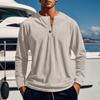 Men Long Sleeve T-Shirt Corduroy Solid Color Spring And Autumn T-Shirt Casual