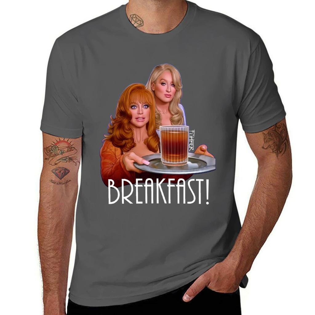 Breakfast Tshirt Running Gym Short Sleeve Sports Tee Tshirt