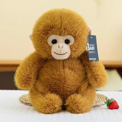 Оригинальная плюшевая игрушка коричневая золотистая обезьяна макака-резус кукла зоопарк кукла-обезьяна детская кукла для девочки