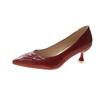 2020 Korean Version Autumn New Fashion Low-heeled Small-heeled Single Shoes Women's Pointed Head Off Single Shoes