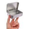 1Pc Frosted Household Iron Storage Box Metal Box Tin Plated Container Empty Hinged Lid Small Empty Storage Box