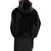 Adidas Neo Winter Fur Stripe Zip Hoodie Fleece Jacket Women Outerwear Black HZ2432
