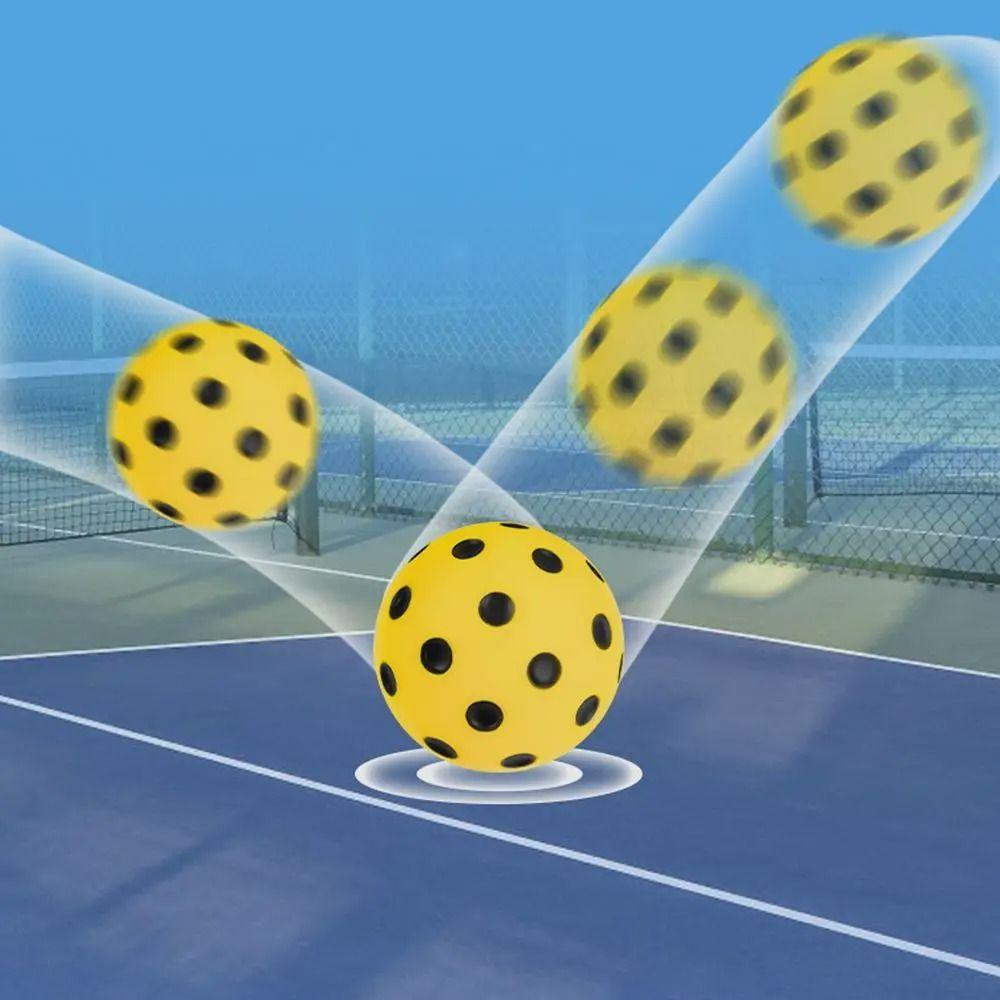 PU Foam Pickleball Training Balls High Bounce Quiet Pickleball Balls Indoor Entertainment