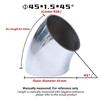 45° Weld Elbow Corrosion Resistant 304 Stainless Steel Butt Weld Pipe Fitting 16-80mm OD for Gas Pipelines