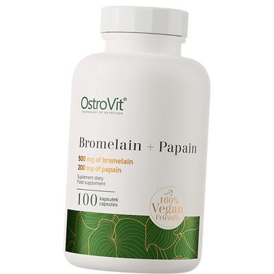 Бромелайн и Папаин, Bromelain + Papain VEGE, 100капс (69250005)