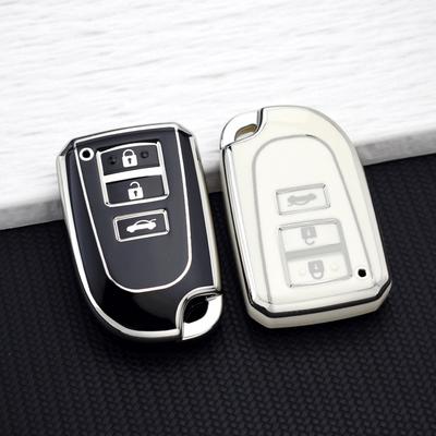 Серебристый чехол-футляр для автомобильного ключа Silver Line для Toyota Yaris Hiace 200 Sienta 2020 TPU Пульт 3 кнопки Защитная сумка для ключа Набор брелоков