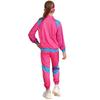 Kids 80s Retro Disco Costume Colorblock Top Pants Headband Set Hip Hop Dance