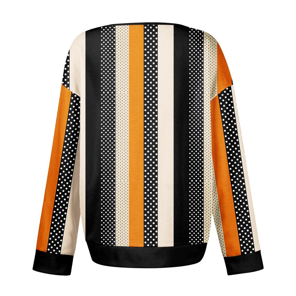 Женские повседневные рубашки с длинным рукавом, топы на пуговицах с V-образным вырезом, свободный трикотаж, осенние фавориты для женщин