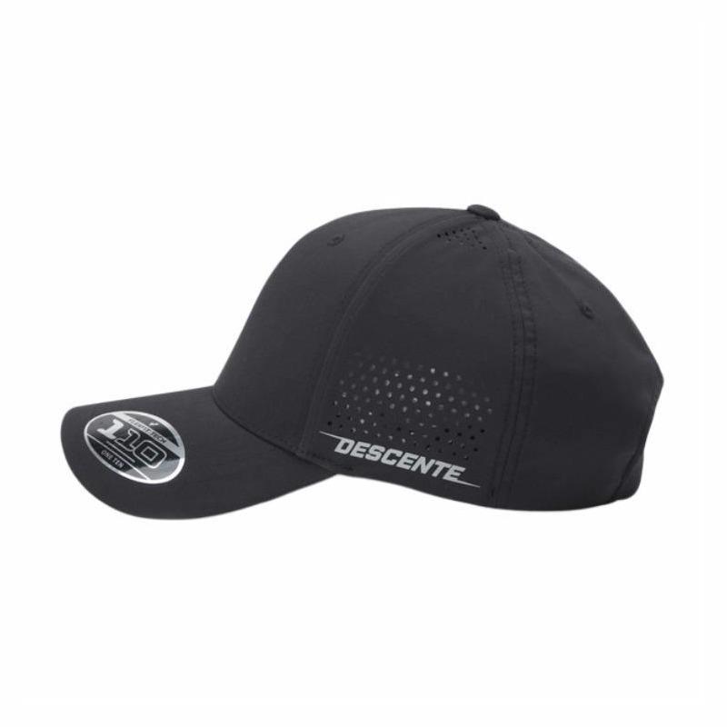 DESCENTE Polyurethane Polyester Casual Duckbill Cap Unisex Couple Style Black peaked SQ123UCP16-BLK0