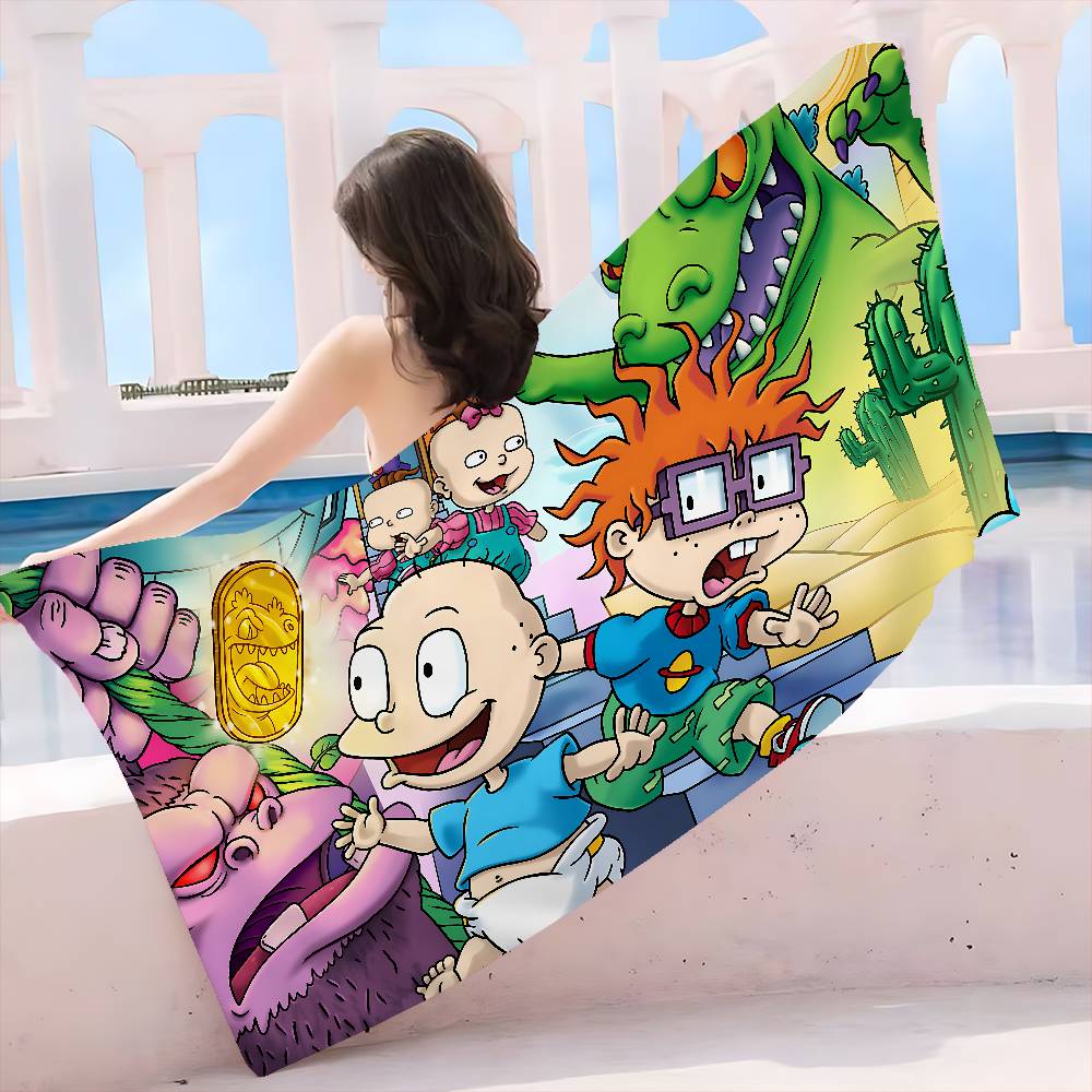 Cartoon R-Rugrat Microfiber Beach Towel Absorbent Quick dry Soft Yoga Swimming Resort Mountain Climbing Towel