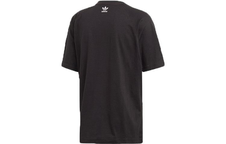 adidas Мужская футболка adidas Originals с большим трилистником, свободного кроя, черная FM9904