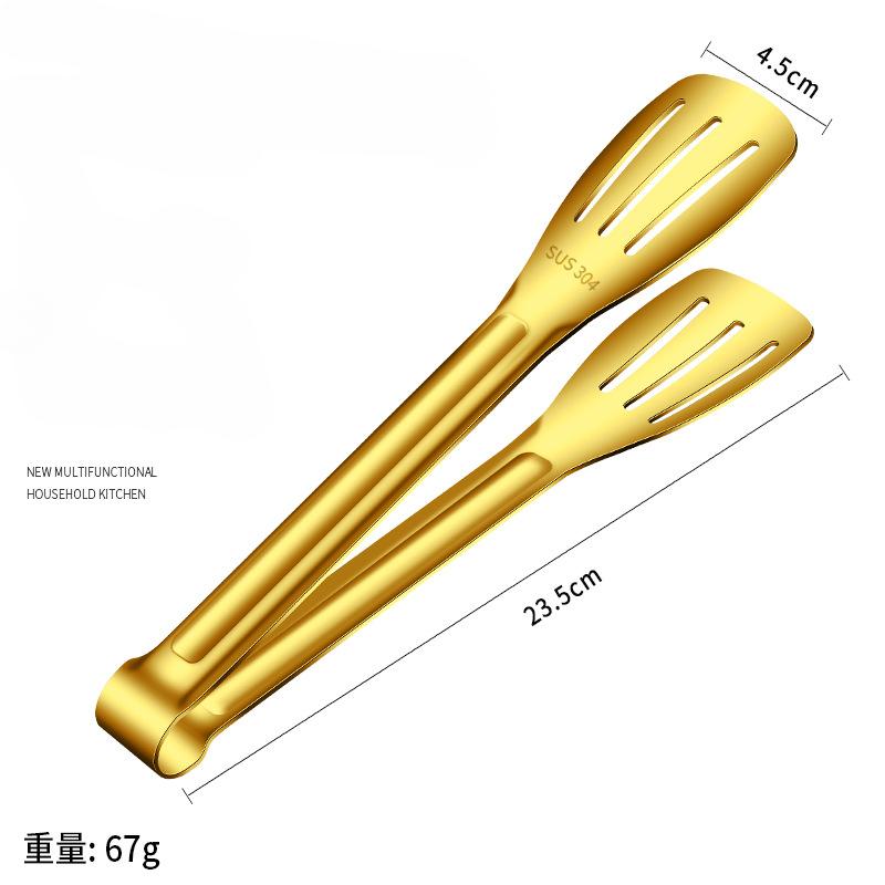 Food Tongs Stainless Steel Kitchen Tongs Meat Salad Steak Food Clip Long Handle Non-slip BBQ Cooking Tongs Kitchen Utensils
