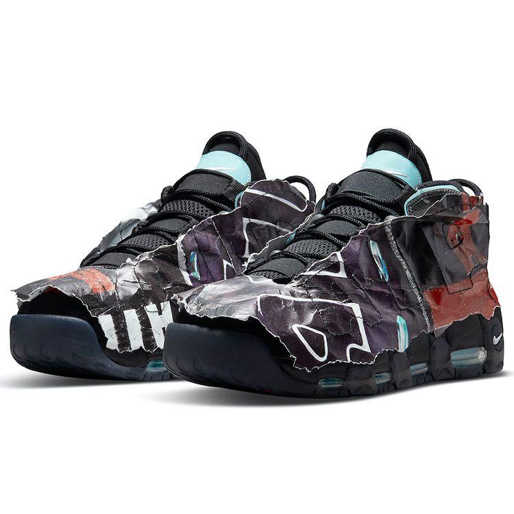 Nike Мужские кроссовки Air More Uptempo 96 Maximum Volume черные Чили-красный Glacier-Blue DJ4633-010