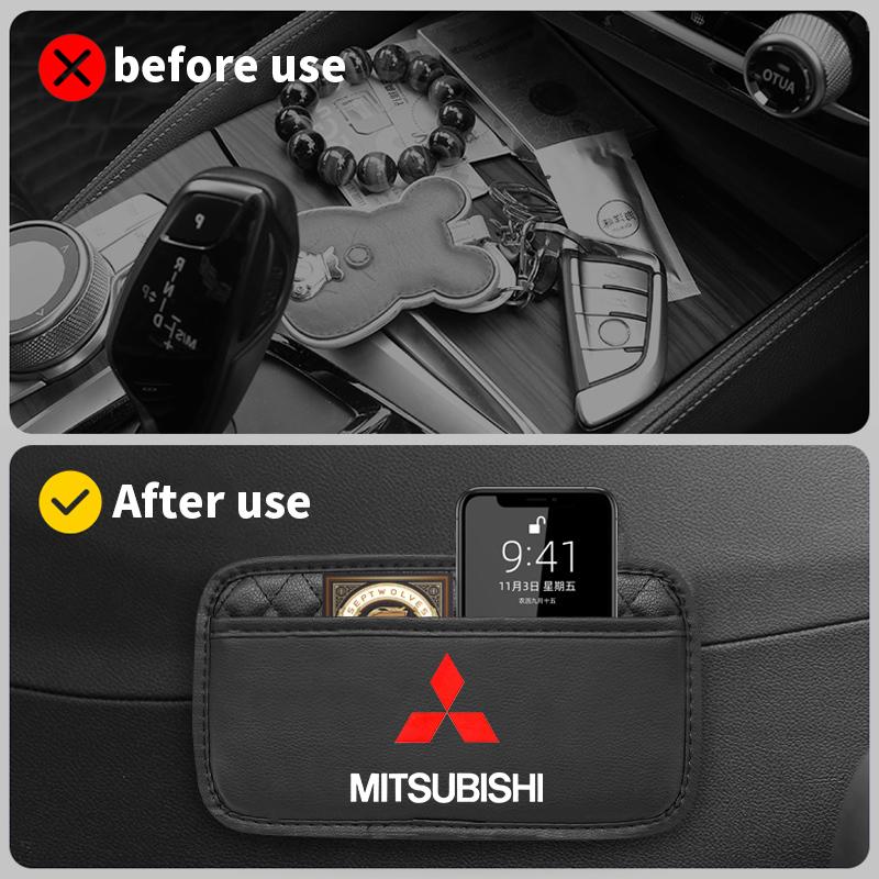 Боковой карман-органайзер для автомобильного сиденья, сумка, стикер, многофункциональные аксессуары для хранения для Mitsubishi Colt Lancer L200 Pajero Outlander EX