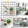 Wall Grid Panel Basket Display Shelf Storage Rack 9.2"x3.9"x3.1" Pack of 2 (White)