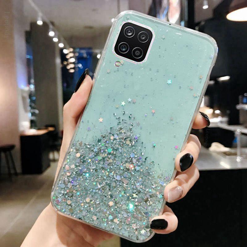 Чехол для Samsung Galaxy A12 A 12 Чехол Роскошный Блестящий Мягкий Чехол на Samsung A52 A71 A51 A50 A70 A72 A32 A21S A02 Чехол Capa
