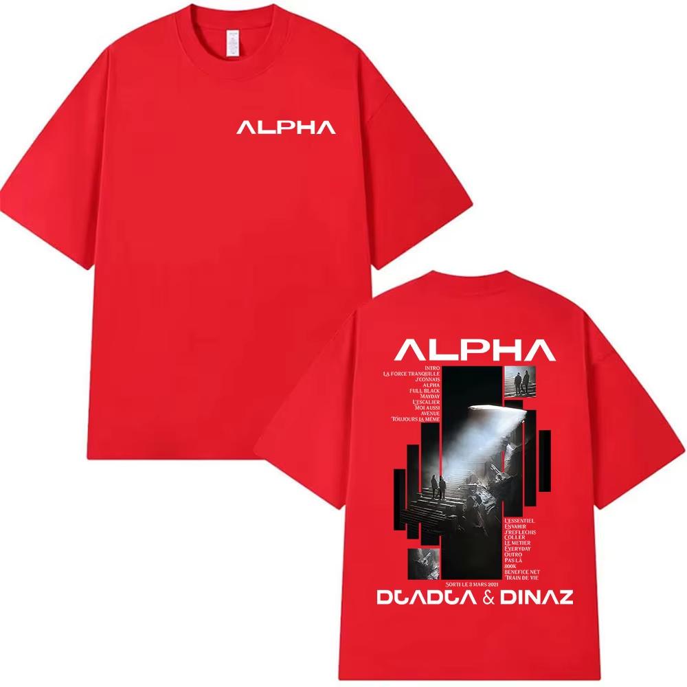 Мужская футболка с графическим принтом альбома рэпера Alpha Djadja Dinaz, готическая, с коротким рукавом, из чистого хлопка