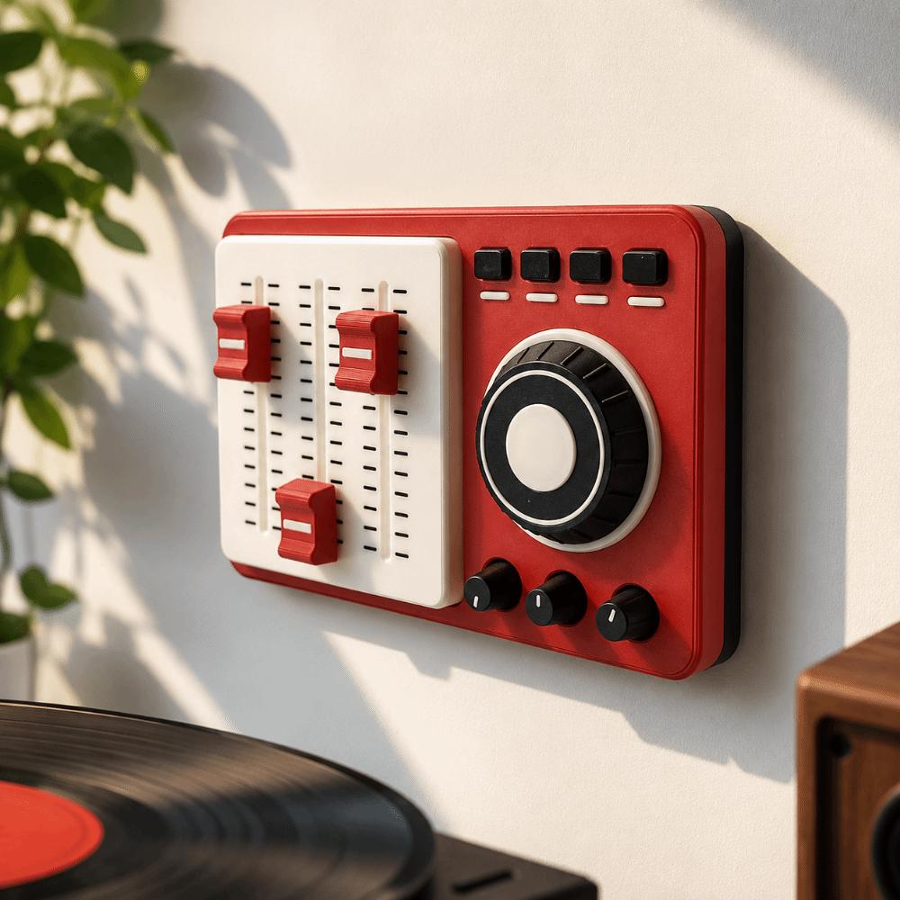 3 Switches Light Switch Guard Covers Vintage Mixing Console Shaped Switch Cover Children Bedroom