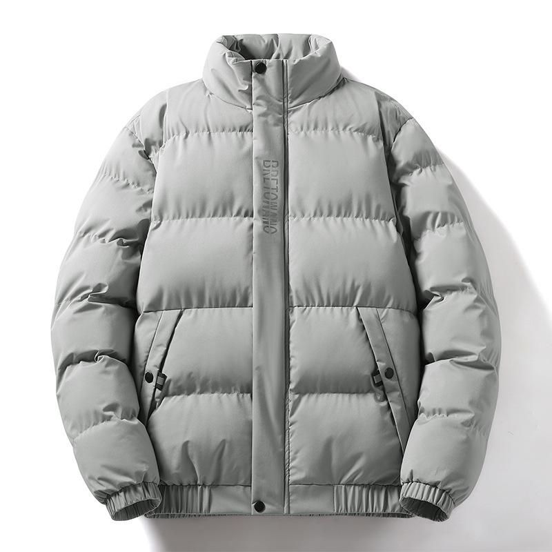 Winter Men's Cotton Jacket New Trendy Korean Style Stand Collar Short Casual Stylish Cotton Coat