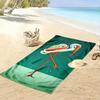 Elegant flamingo silhouette Print beach towel, quick drying, suitable for travel, outdoor sports, jogging, the beach and swimming, gift