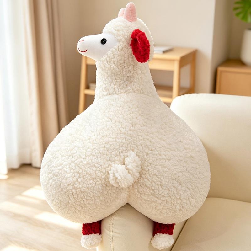 New Cartoon Sheep Arse Animals Plush Doll Pillow Back Cushion Super Soft Toys Sofa Decor Cute Dolls for Girls Boys Halloween Gifts