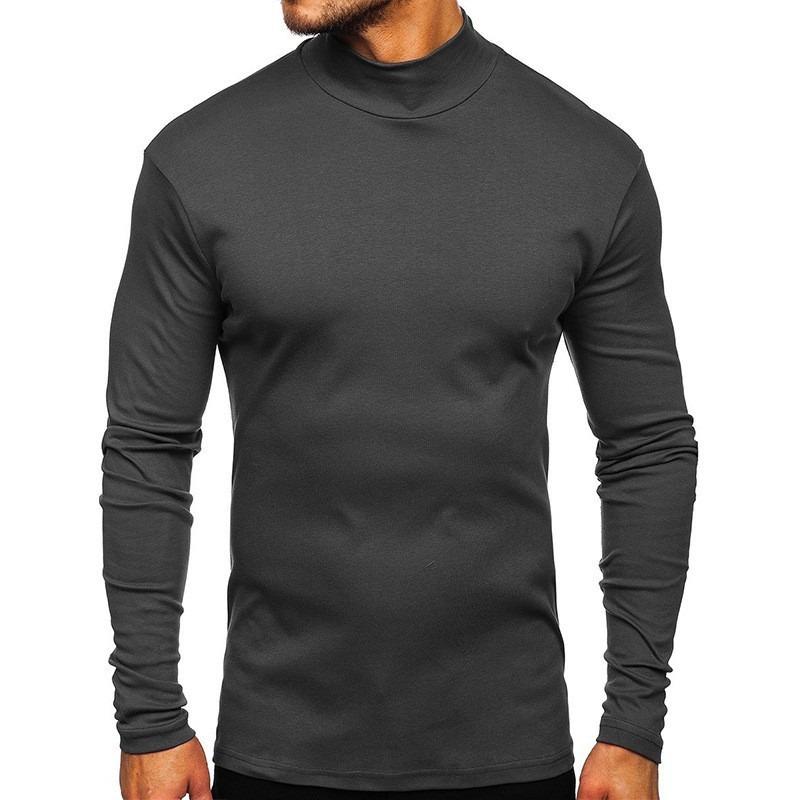 Men S Long Sleeve T Shirt Slim Fit Thick Warm Autumn Winter