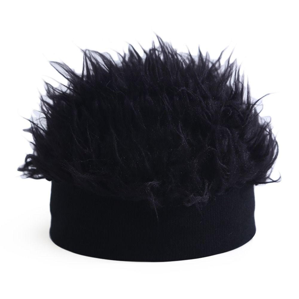 Вязаный детский парик шапка смешные волосы интегрированный головной убор модные шапки шапки дети