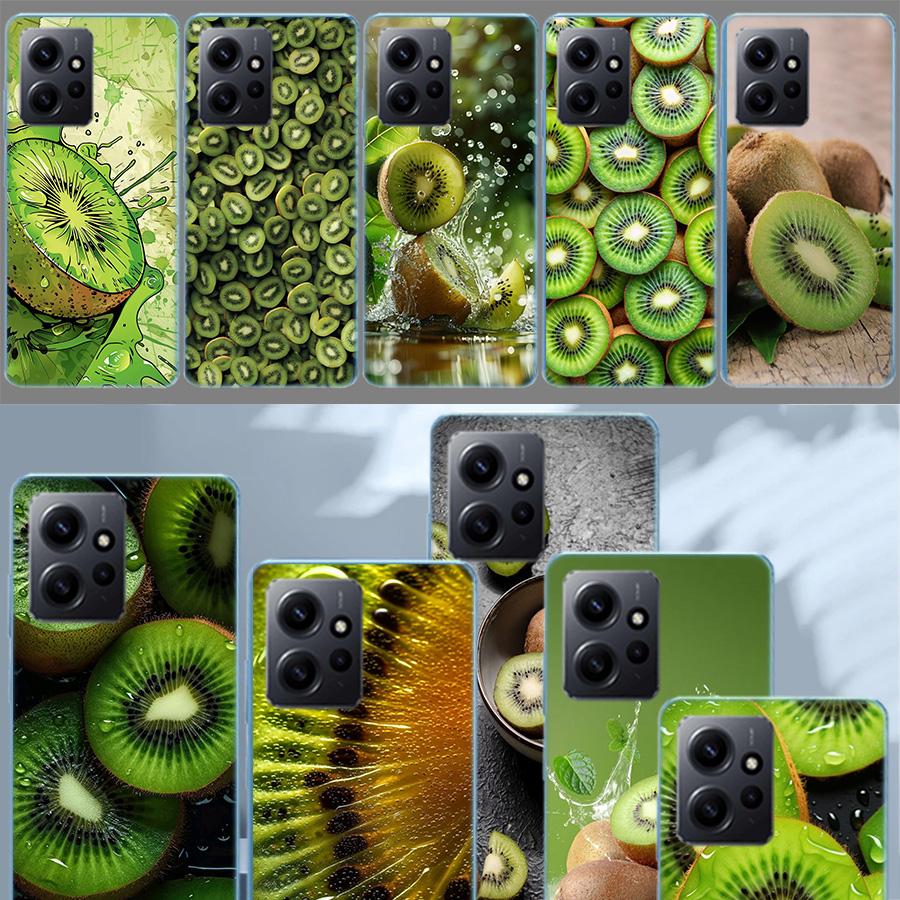 Summer Fruit Kiwi Phone Case For Redmi Note 14 15 Pro 5G 13 12 Pro Plus 11 11T 11E 11S 10 Pro 10S 9 9S Cover Cell Clear TPU Capa